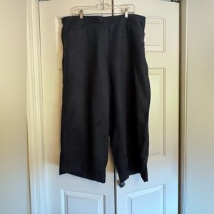 J Jill Cropped Relaxed Linen Navy pants size 2x